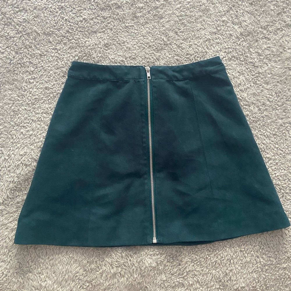 H&M Blue/Green A-Line Skirt
